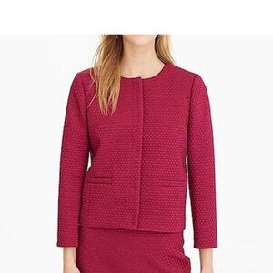 J. Crew Textured Berry Pink Blazer